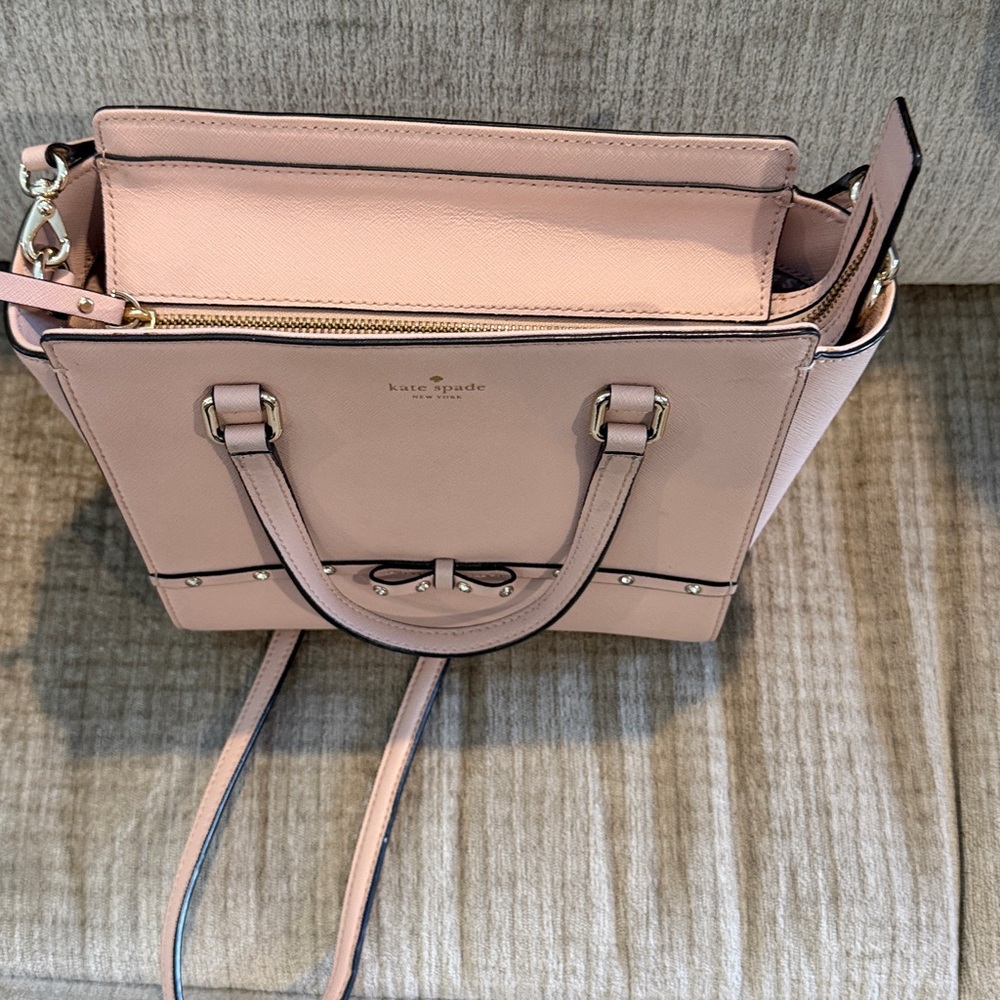 Kate Spade Blush Laurel Way Jewelef small Hardlee satchel in blush pink  9 by 9 - Picture 12 of 13